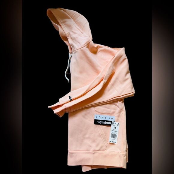 Reebok Hooded Zip Up Tracksuit Aura Orange Women 1X - Picture 1 of 15